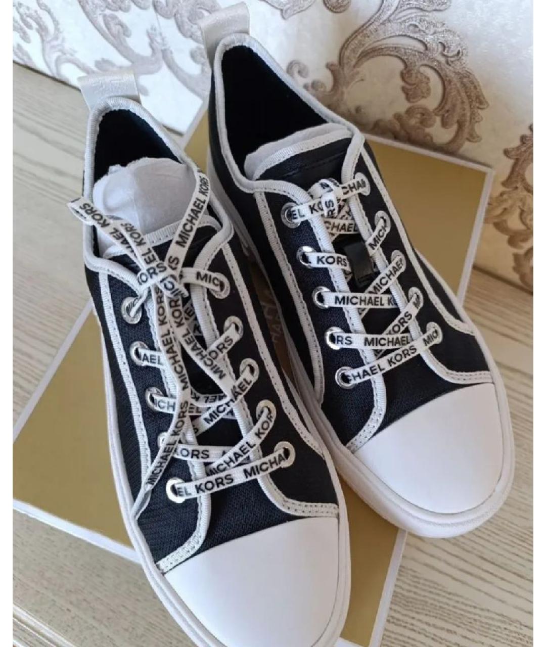MICHAEL KORS Черные текстильные кеды, фото 2