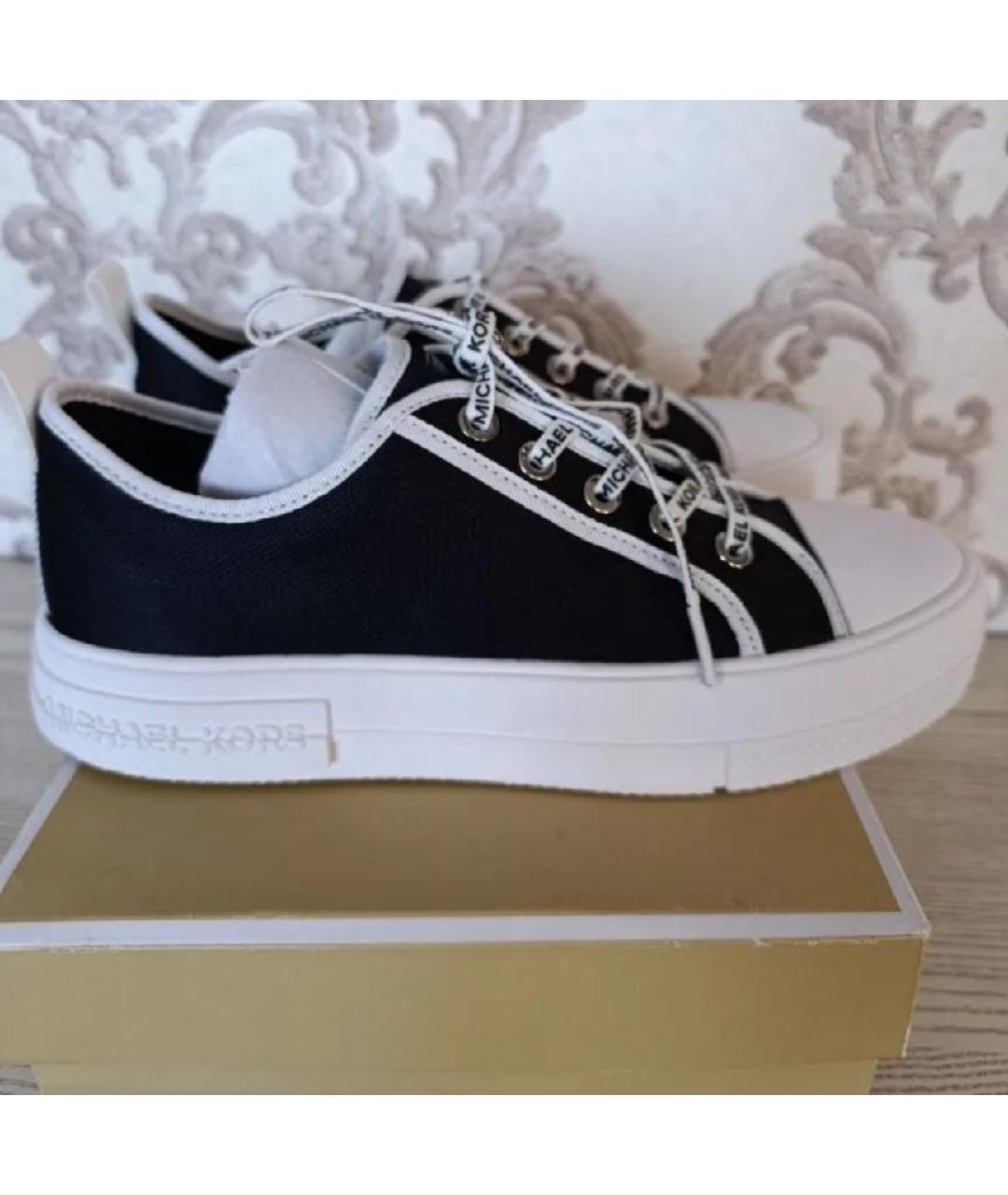 MICHAEL KORS Черные текстильные кеды, фото 5