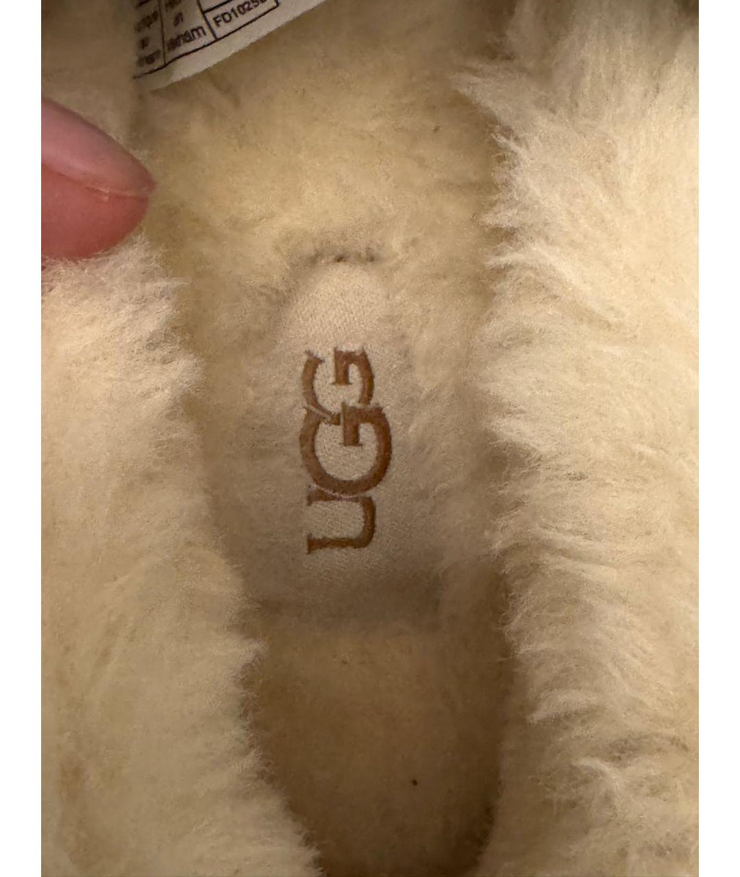 UGG AUSTRALIA Бежевые замшевые лоферы, фото 4