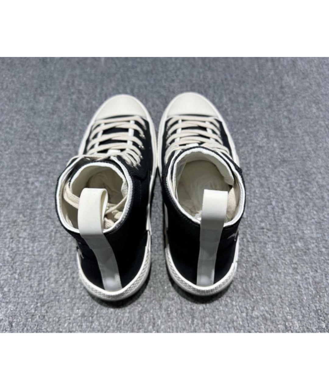 CHRISTIAN DIOR Черные текстильные высокие кроссовки / кеды, фото 3