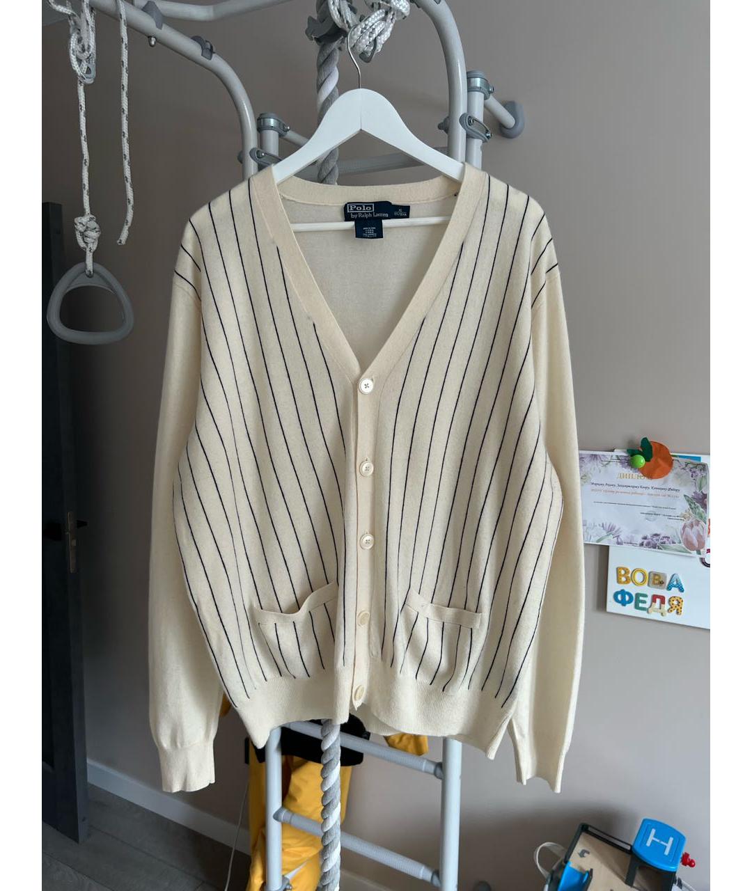POLO RALPH LAUREN Бежевый кашемировый кардиган, фото 9