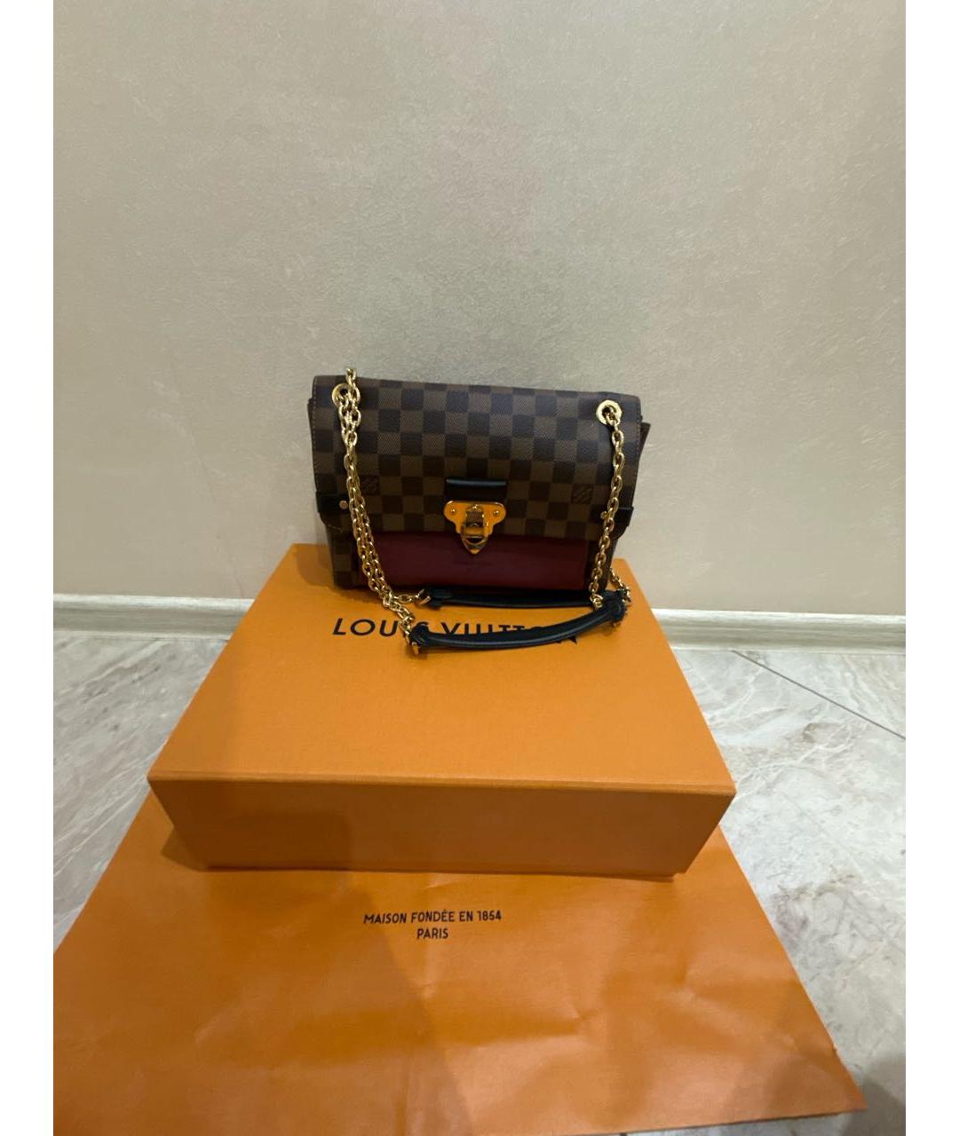 LOUIS VUITTON Коричневая сумка через плечо из искусственной кожи, фото 5