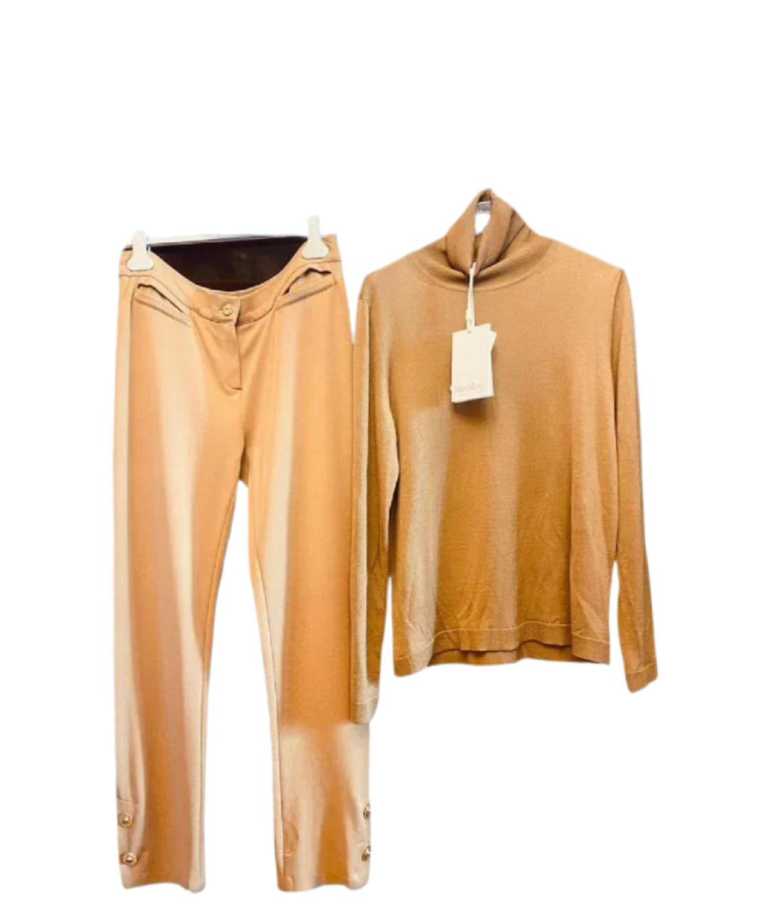 MAX MARA Бежевый шерстяной костюм с брюками, фото 9