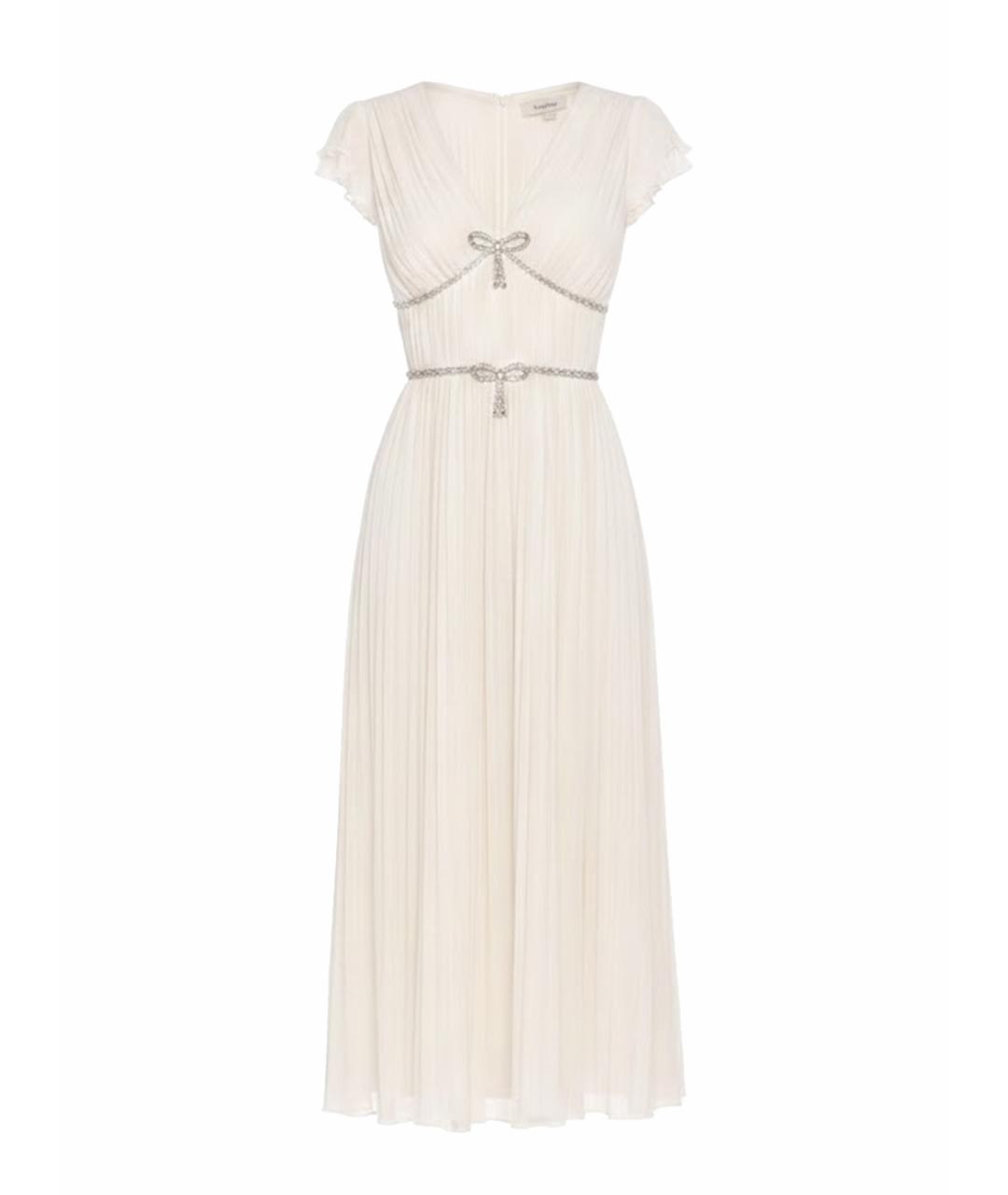 SELF-PORTRAIT Белое шифоновое вечернее платье, фото 1