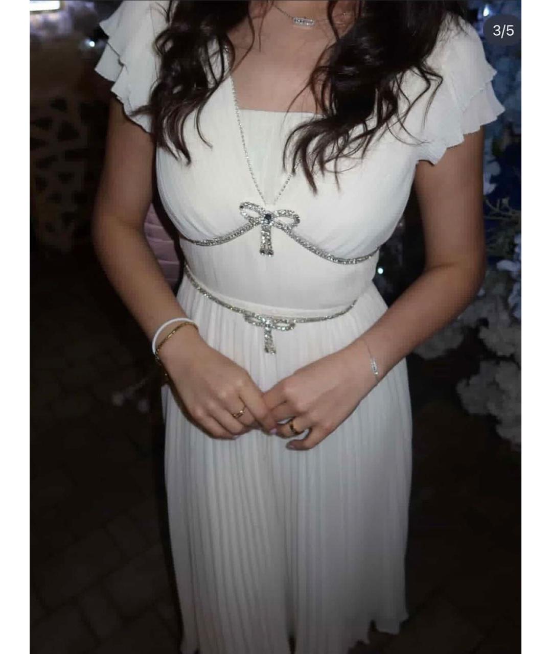 SELF-PORTRAIT Белое шифоновое вечернее платье, фото 2