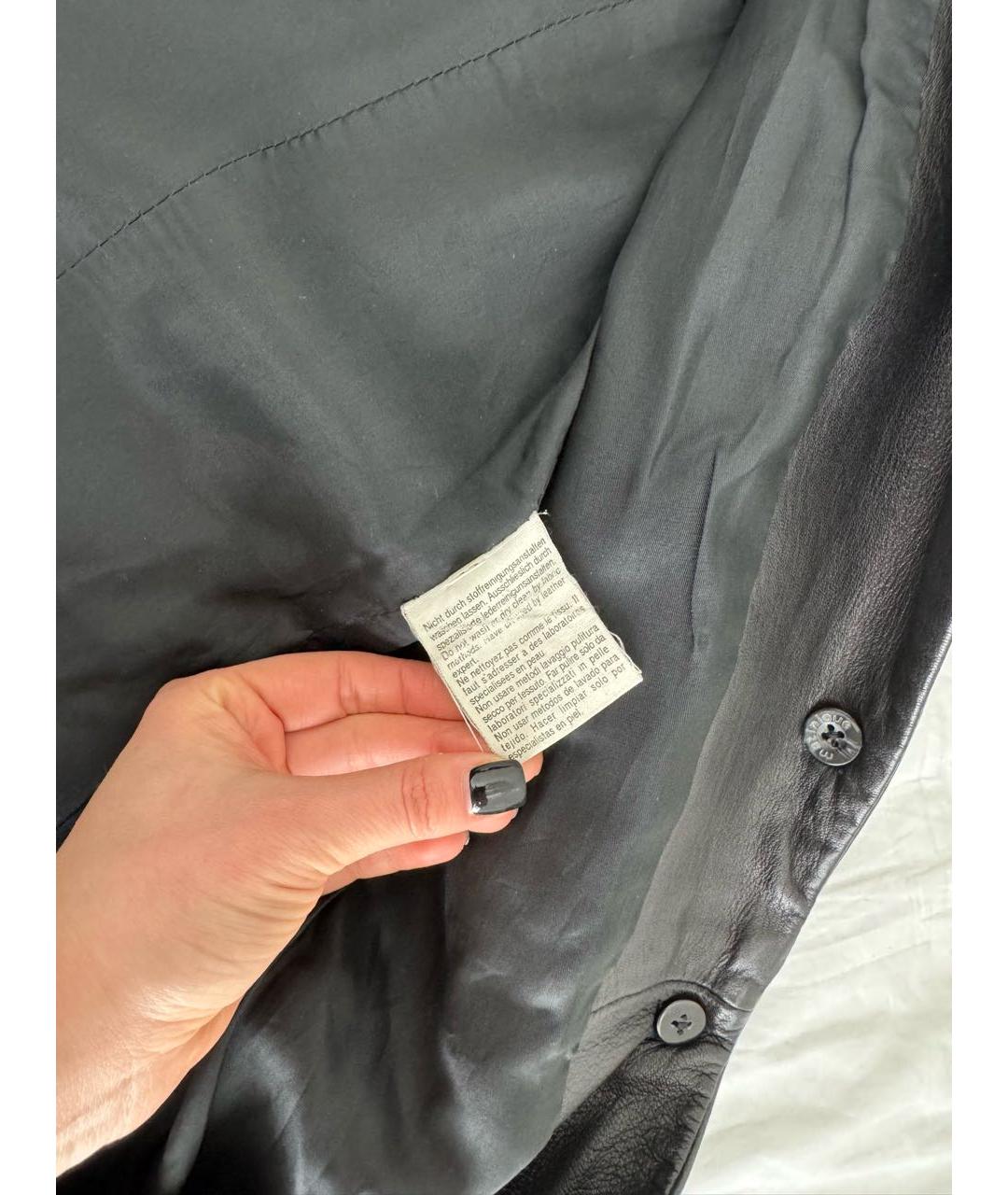 GUCCI Черный кожаный тренч/плащ, фото 6