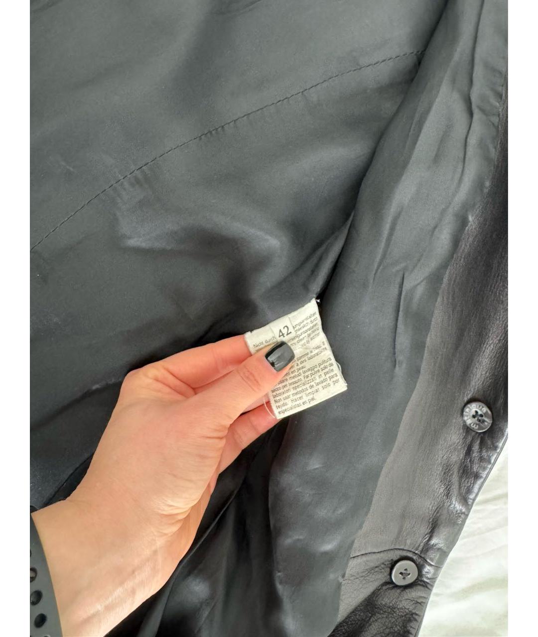 GUCCI Черный кожаный тренч/плащ, фото 5