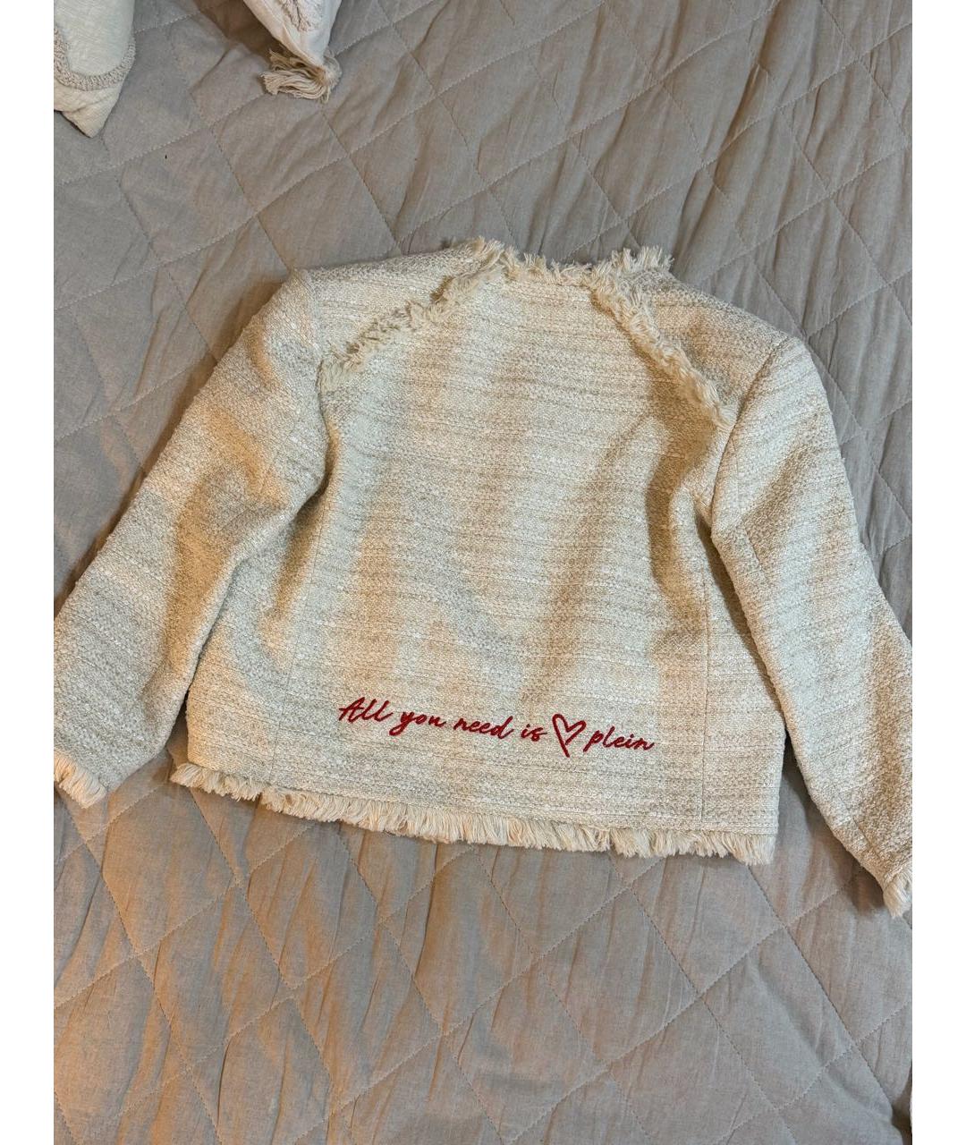PHILIPP PLEIN Бежевый хлопковый жакет/пиджак, фото 6