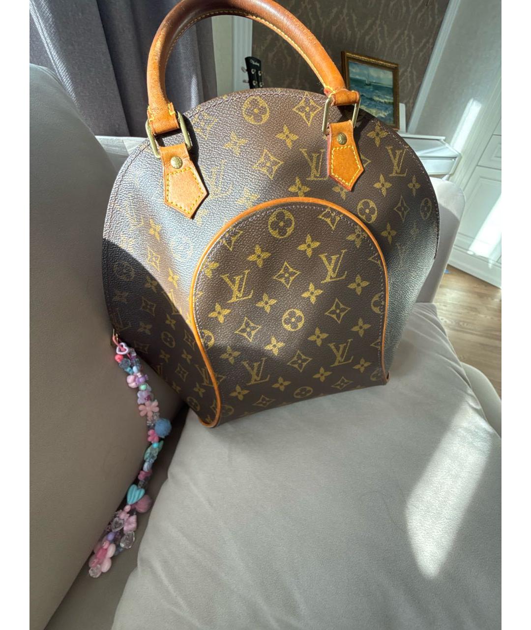 LOUIS VUITTON Коричневая сумка с короткими ручками, фото 4