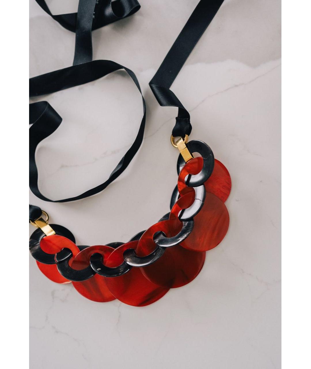MARNI Бордовое пластиковое колье, фото 2