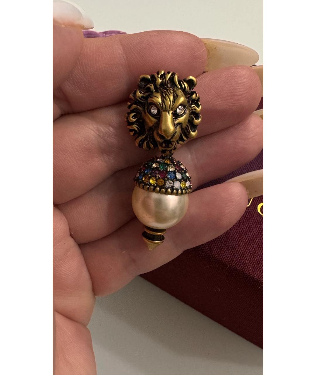 GUCCI Золотые позолоченные серьги, фото 5