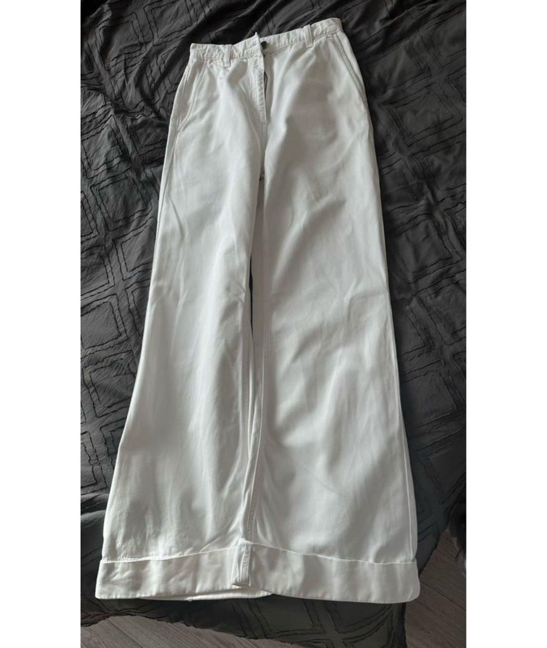 GUCCI Белые хлопковые джинсы клеш, фото 5