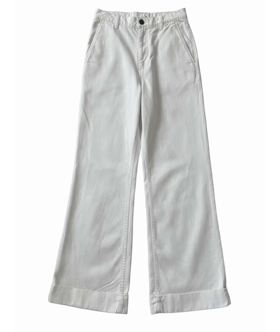 GUCCI Белые хлопковые джинсы клеш, фото 1