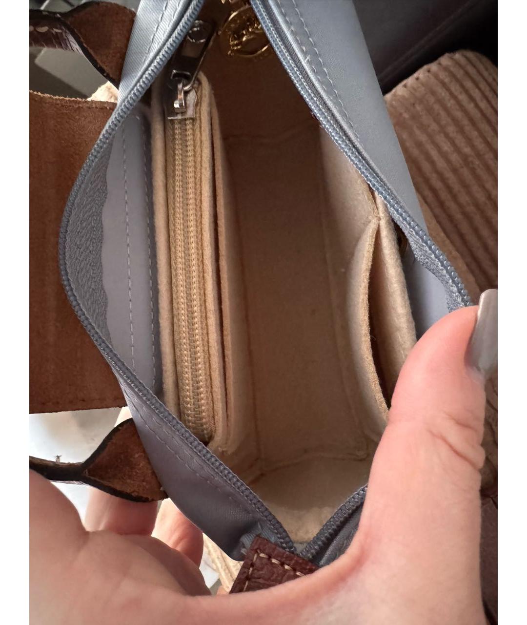 LONGCHAMP Голубая сумка с короткими ручками, фото 7