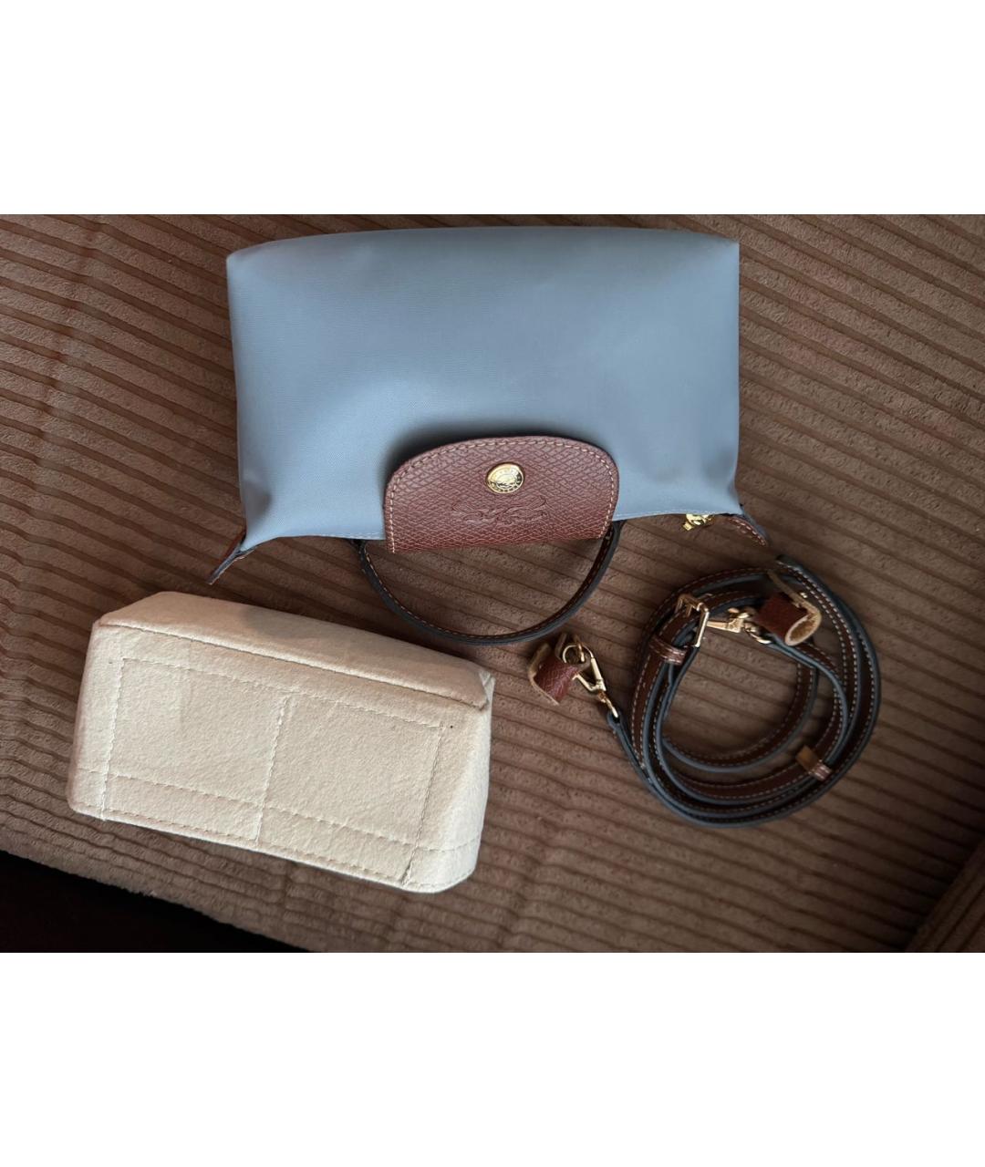 LONGCHAMP Голубая сумка с короткими ручками, фото 6