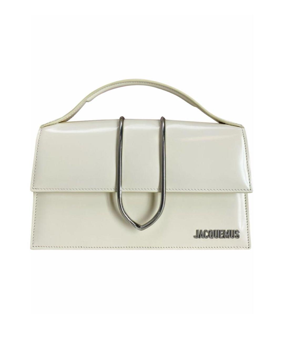 JACQUEMUS Белая кожаная сумка через плечо, фото 1