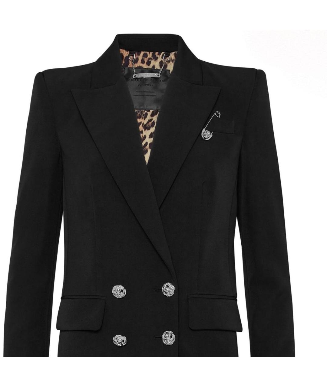 PHILIPP PLEIN Черный вискозный жакет/пиджак, фото 8