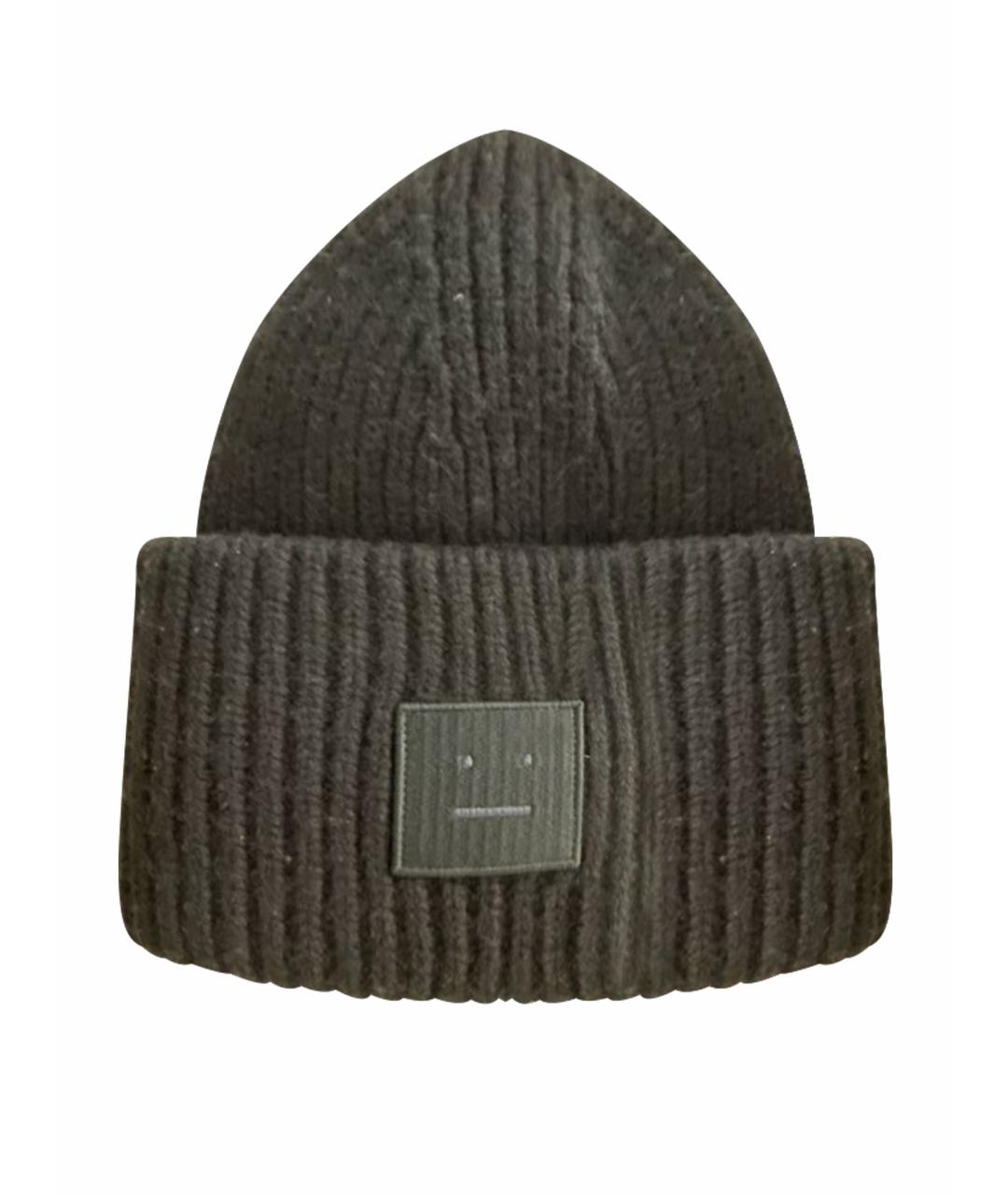 ACNE STUDIOS Черная шерстяная шапка, фото 1
