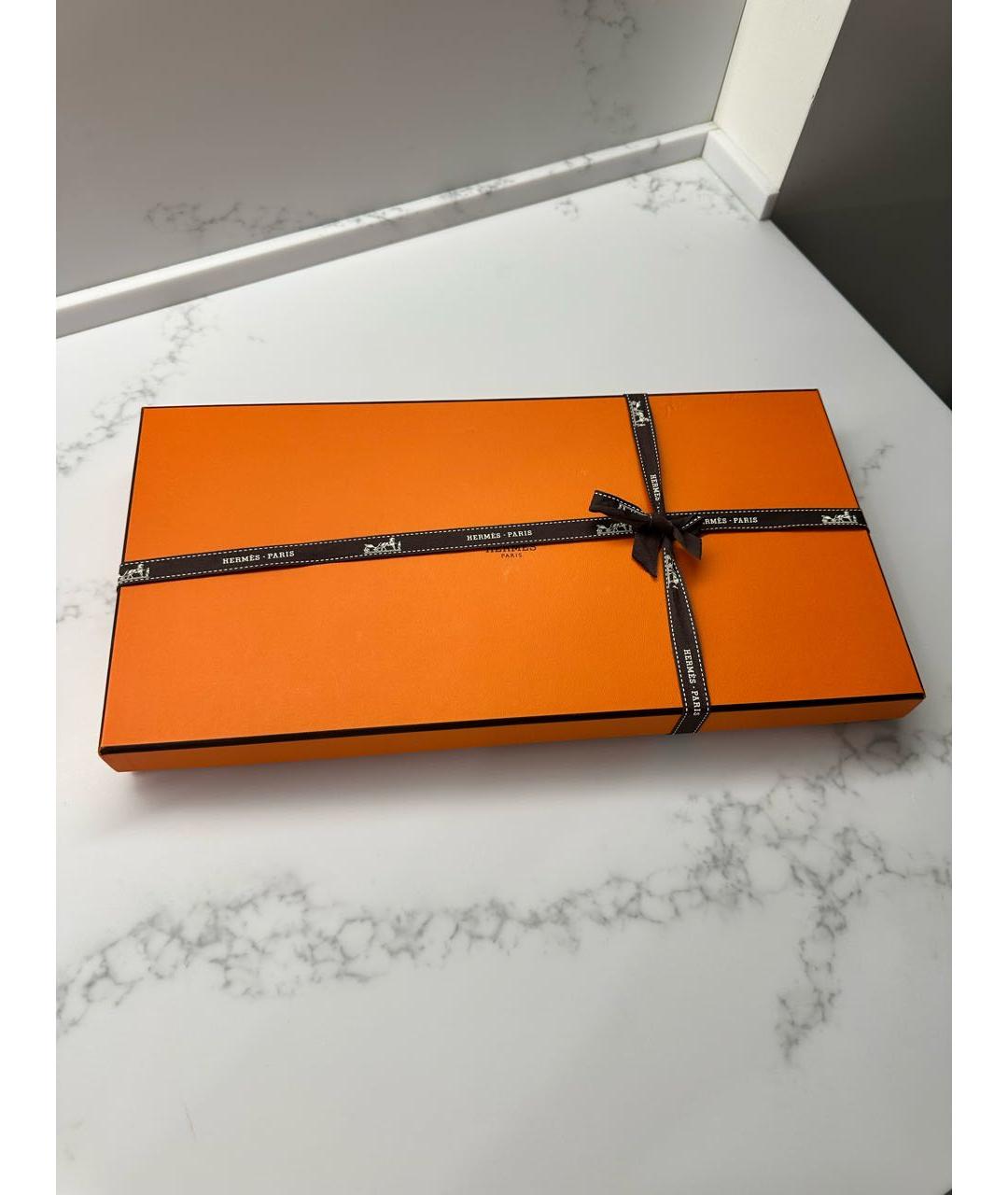 HERMES Бежевый кашемировый шарф, фото 4