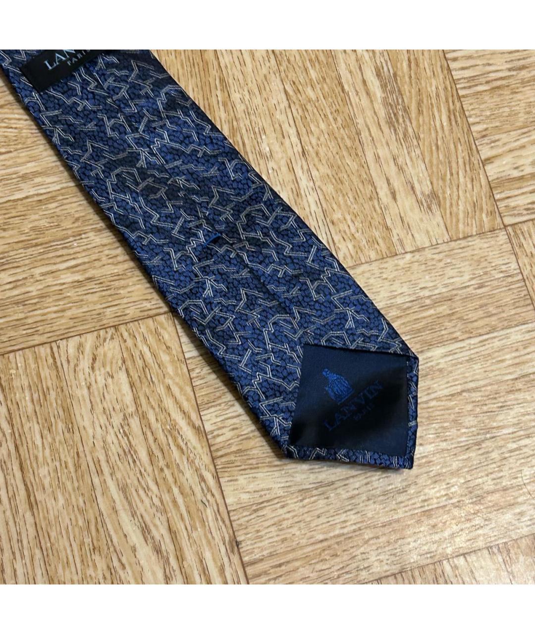 LANVIN Синий галстук, фото 3