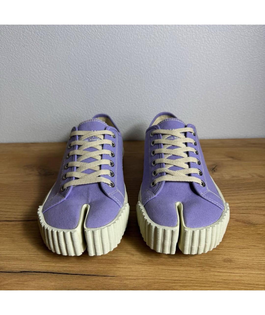 MAISON MARGIELA Фиолетовые текстильные низкие кроссовки / кеды, фото 3