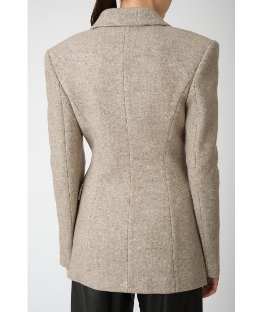 MAGDA BUTRYM Бежевый шерстяной жакет/пиджак, фото 6