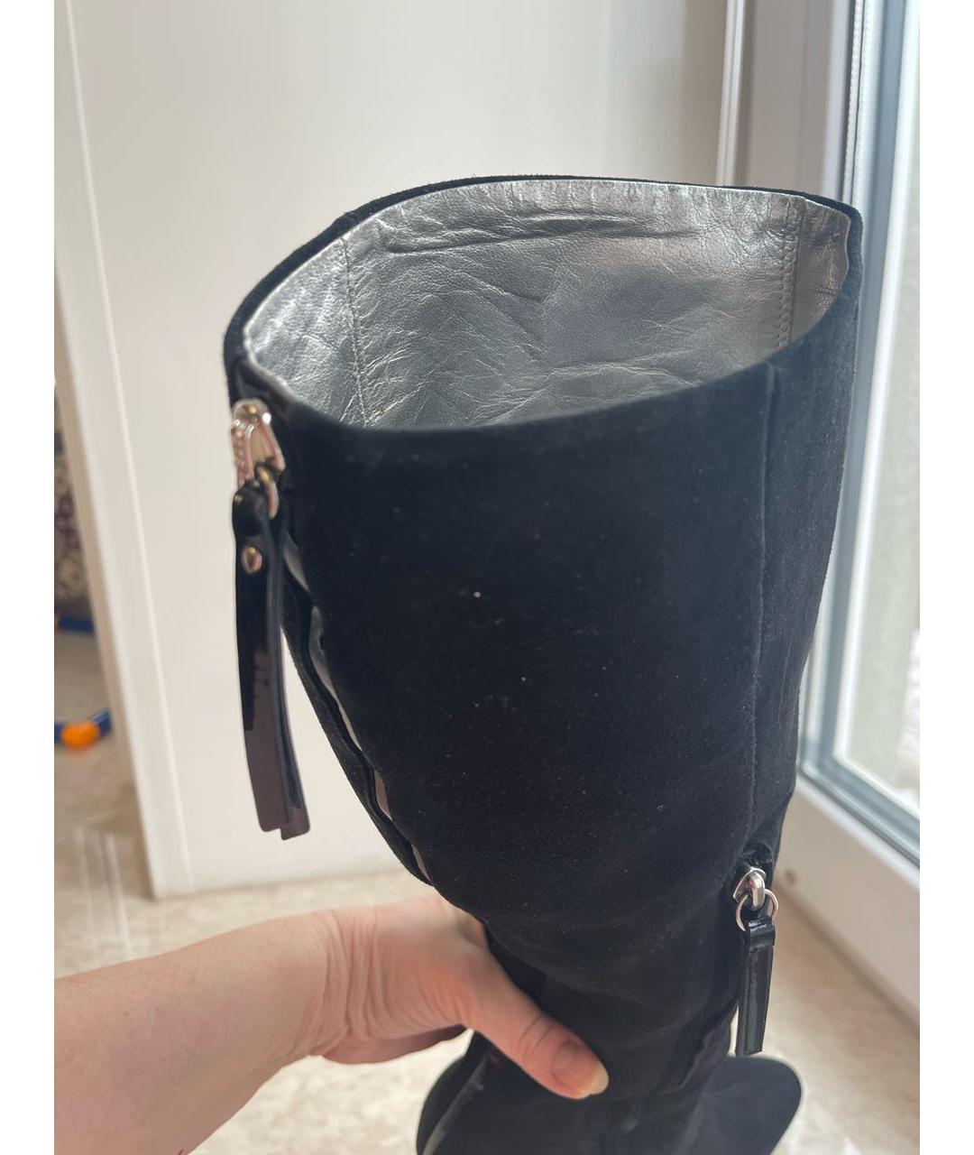 VICINI Черные замшевые сапоги, фото 7