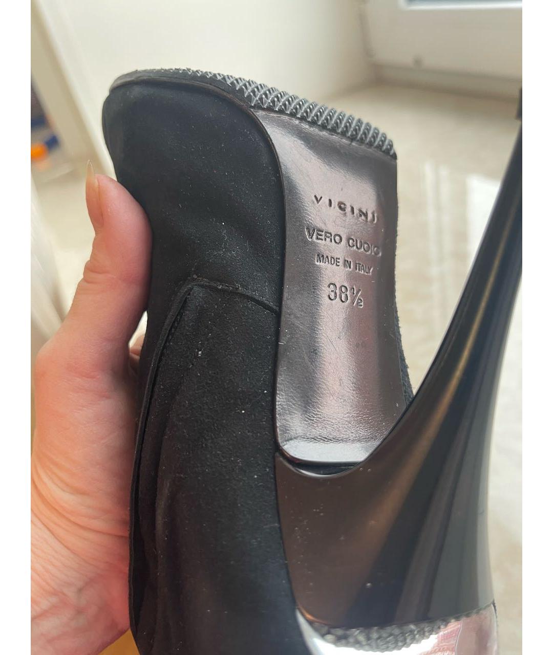 VICINI Черные замшевые сапоги, фото 2