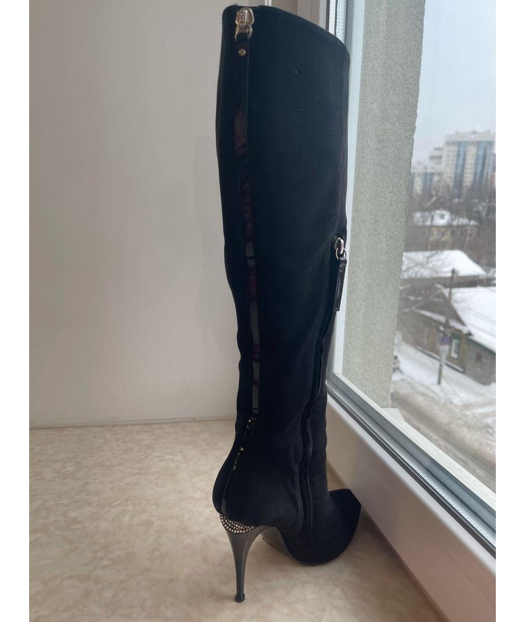 VICINI Черные замшевые сапоги, фото 4