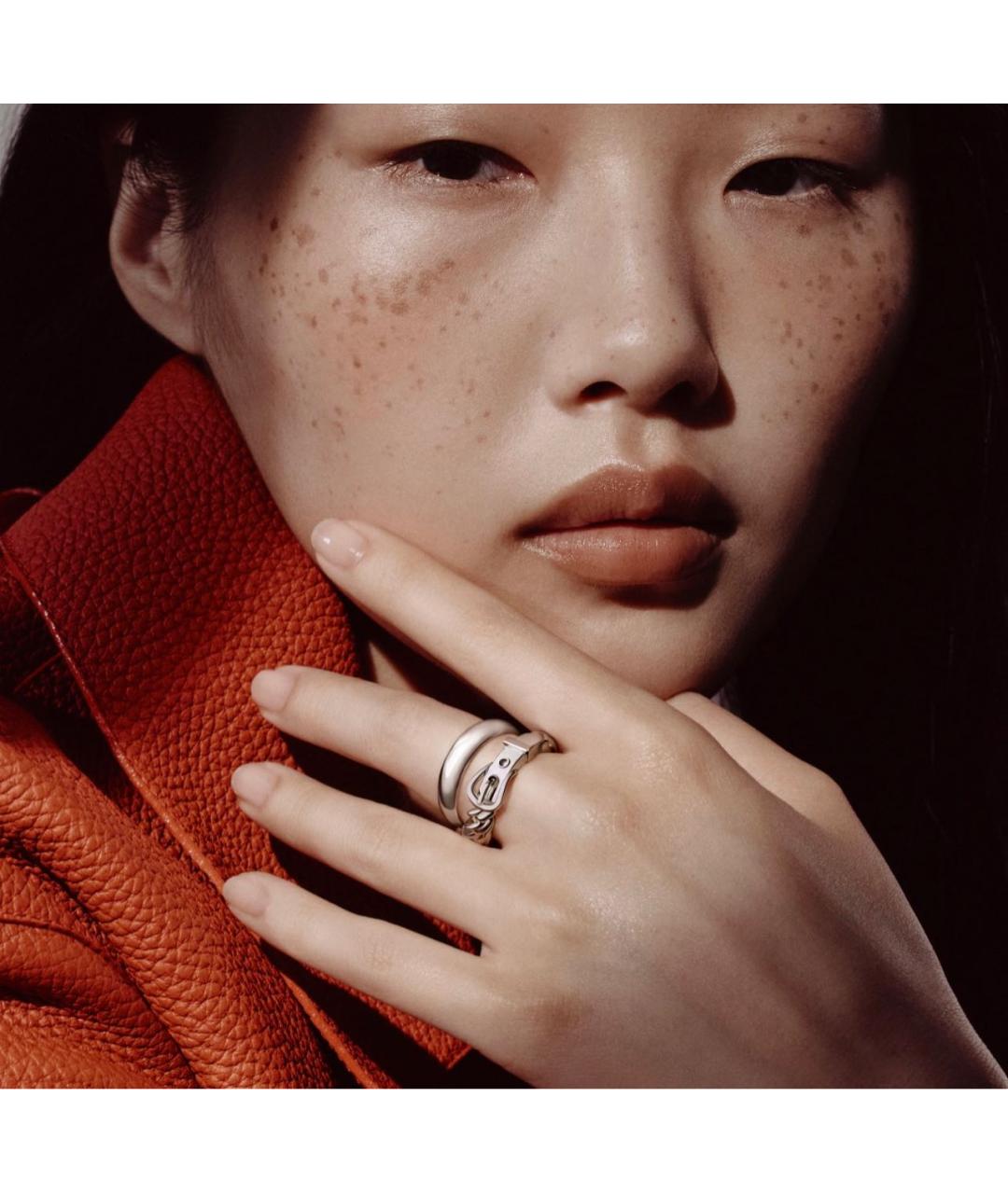 HERMES Серебряное серебряное кольцо, фото 2