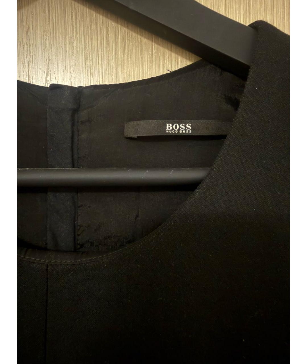 HUGO BOSS Черное полиэстеровое вечернее платье, фото 3