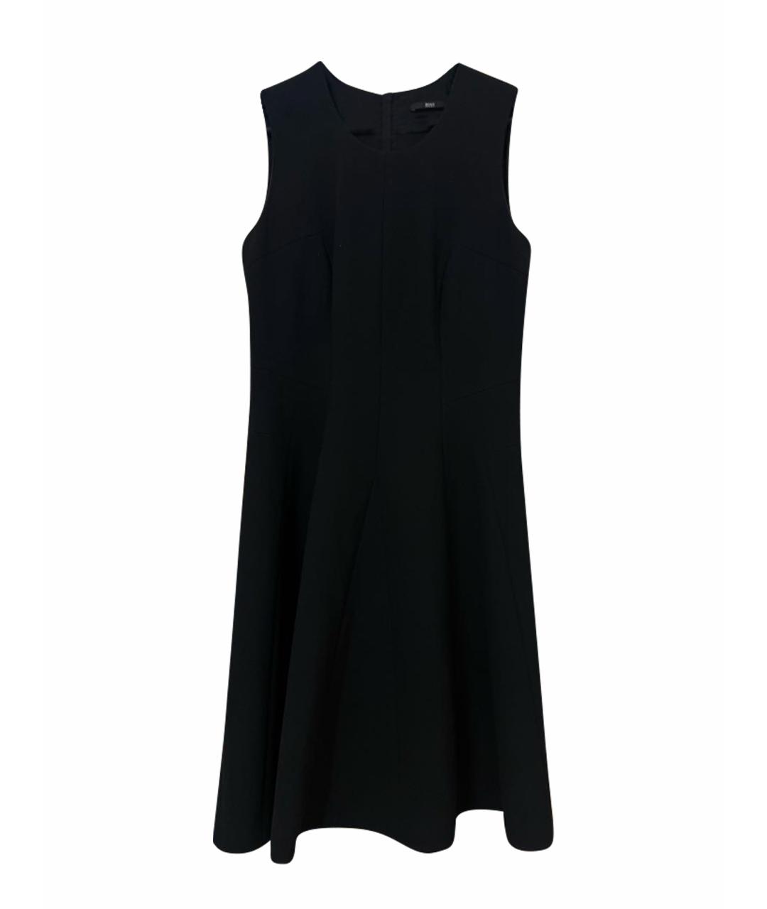 HUGO BOSS Черное полиэстеровое вечернее платье, фото 1