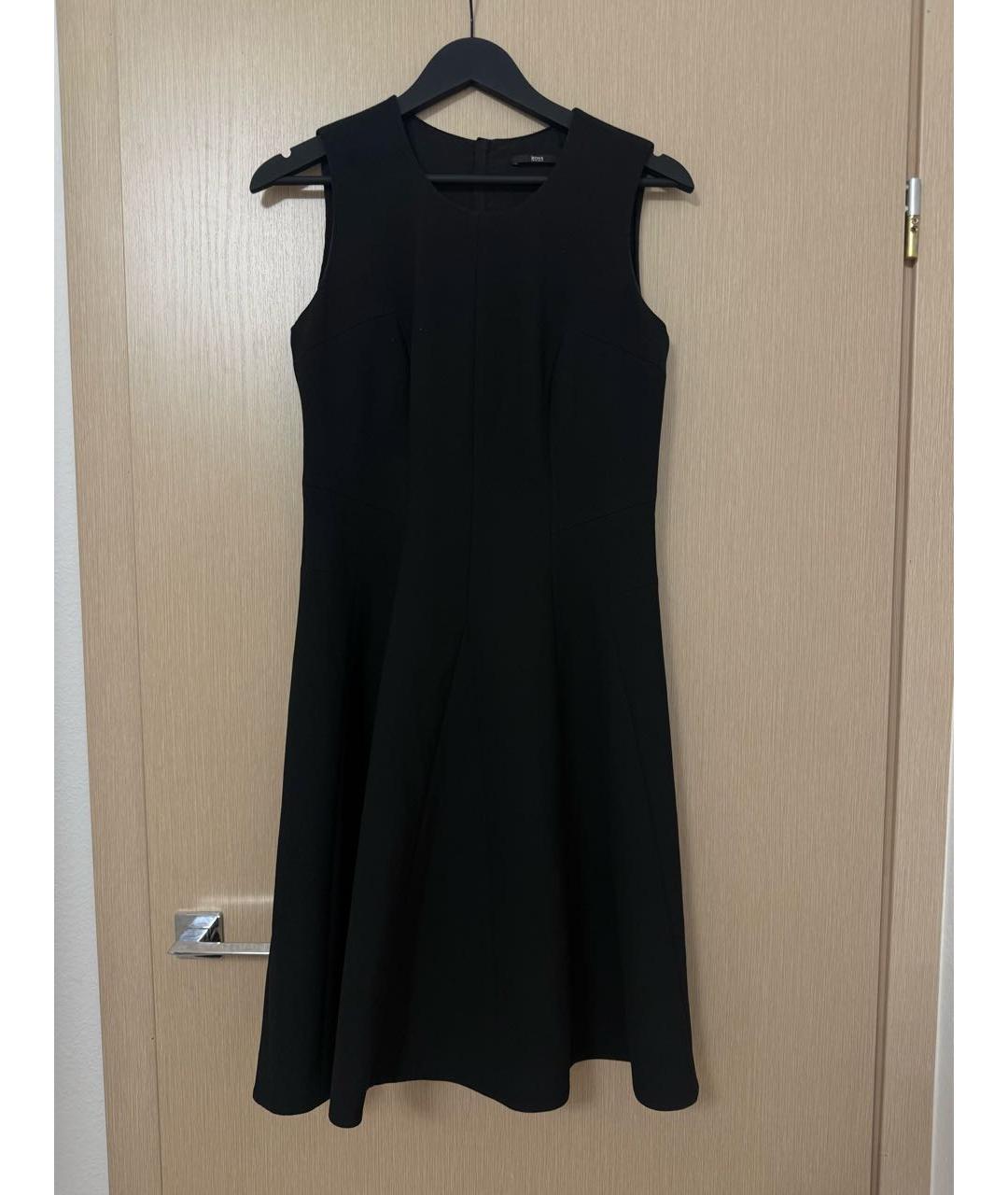 HUGO BOSS Черное полиэстеровое вечернее платье, фото 7