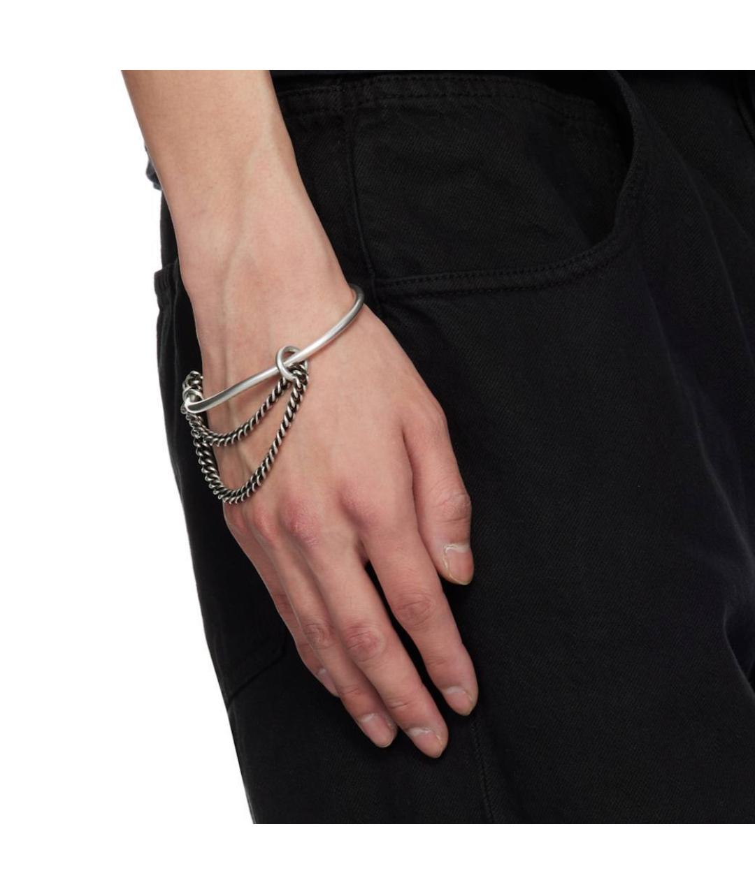 ANN DEMEULEMEESTER Серебрянный серебряный браслет, фото 7