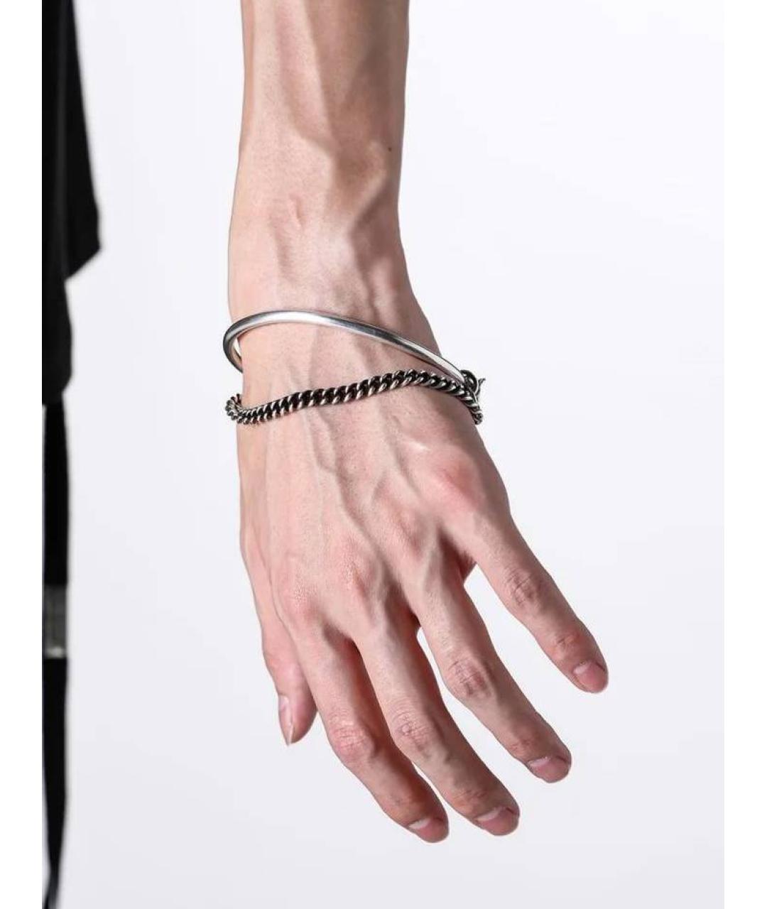 ANN DEMEULEMEESTER Серебрянный серебряный браслет, фото 4