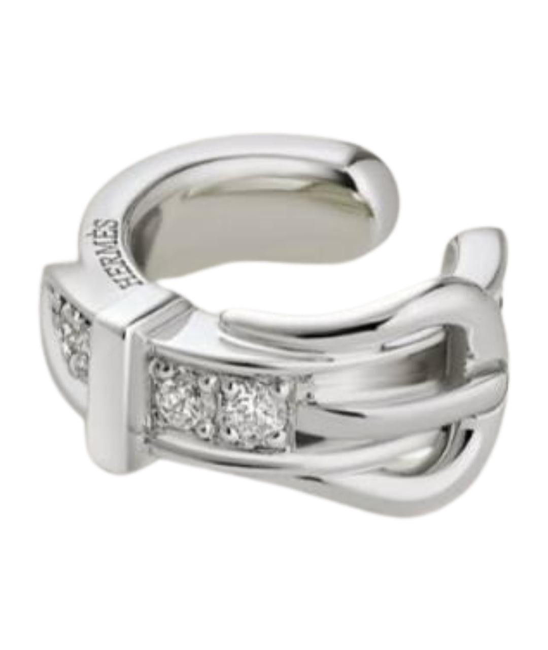 HERMES Серебряные серьги из белого золота, фото 1