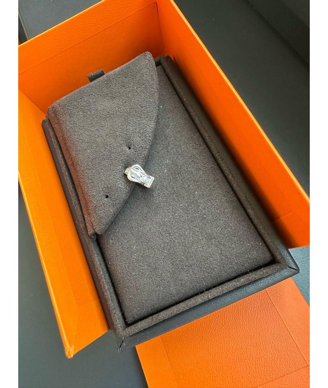 HERMES Серебряные серьги из белого золота, фото 3