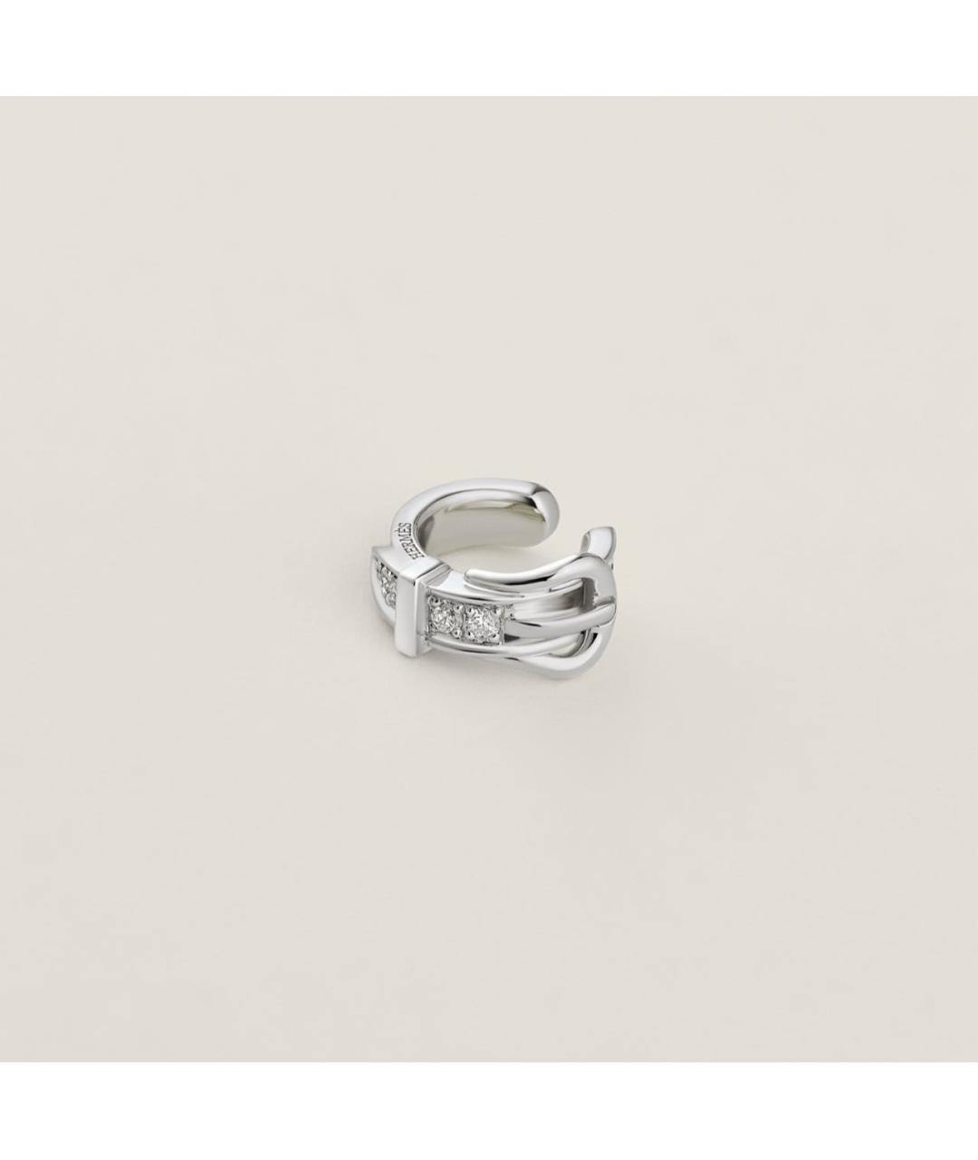 HERMES Серебряные серьги из белого золота, фото 4