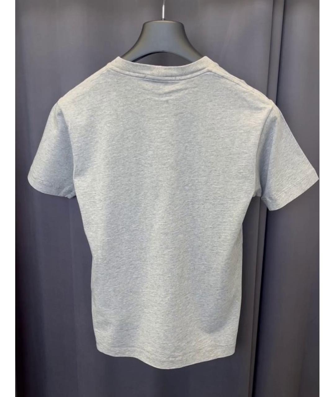 STONE ISLAND Серая хлопковая футболка, фото 2