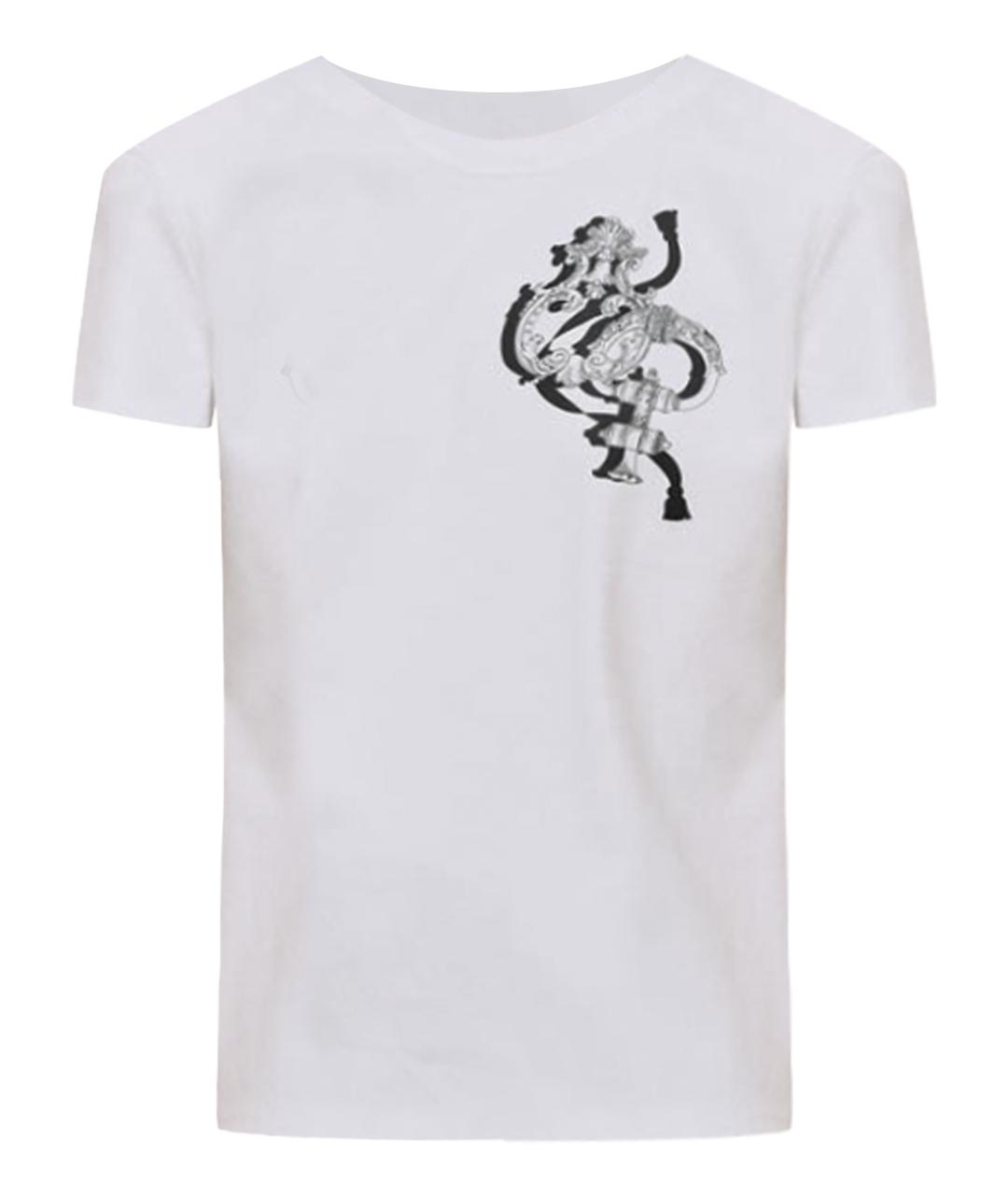 HERMES Белая хлопковая футболка, фото 5