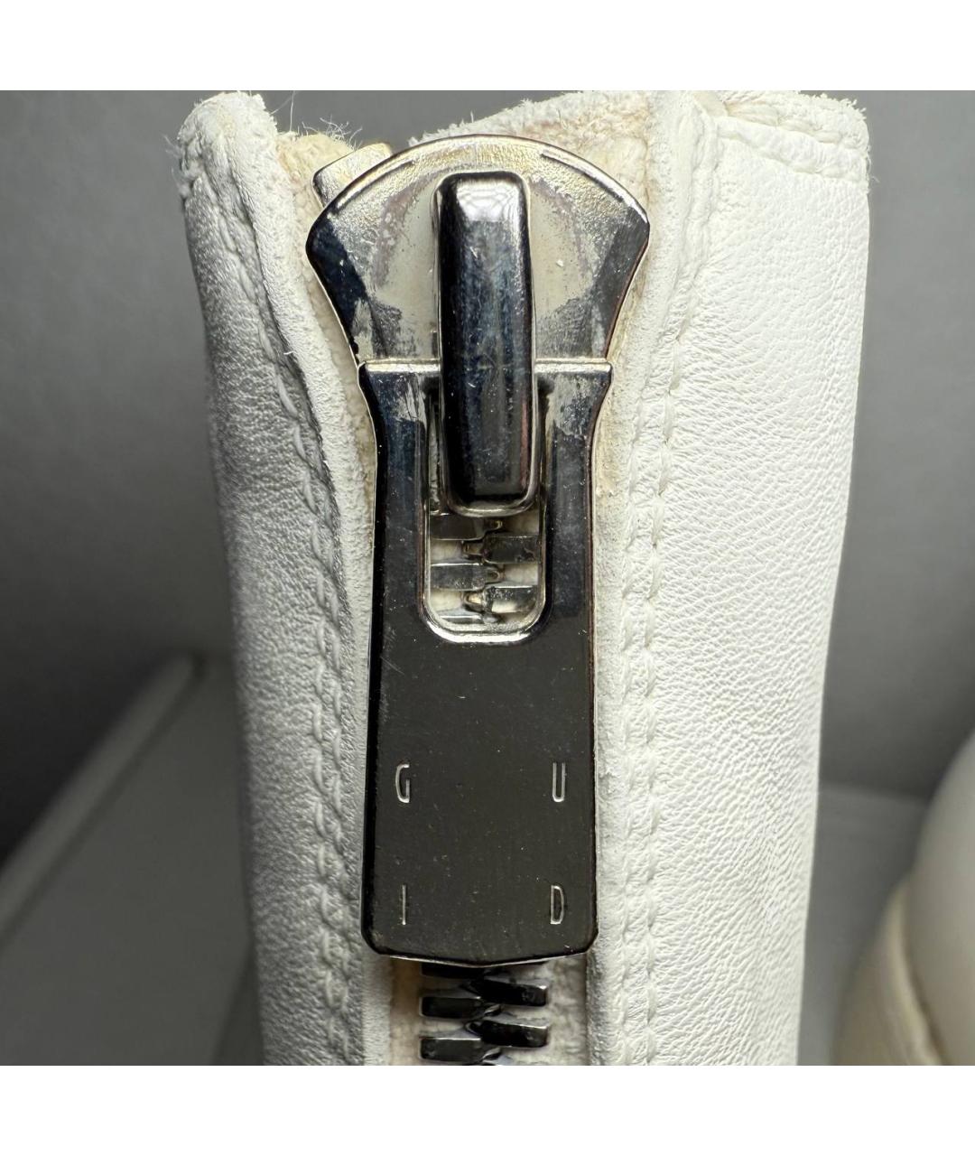 GUIDI Белые кожаные ботильоны, фото 4