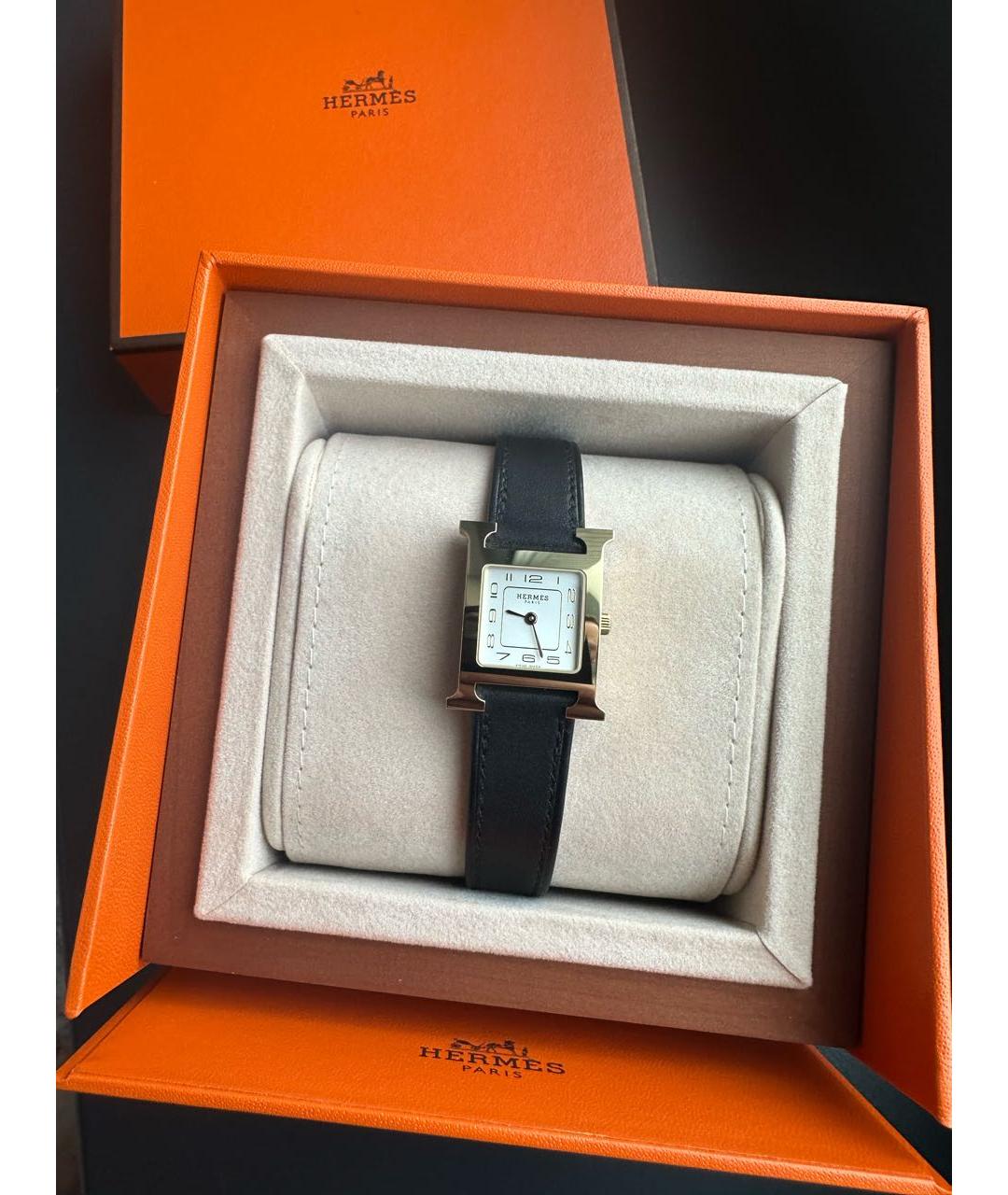 HERMES Золотые стальные часы, фото 2