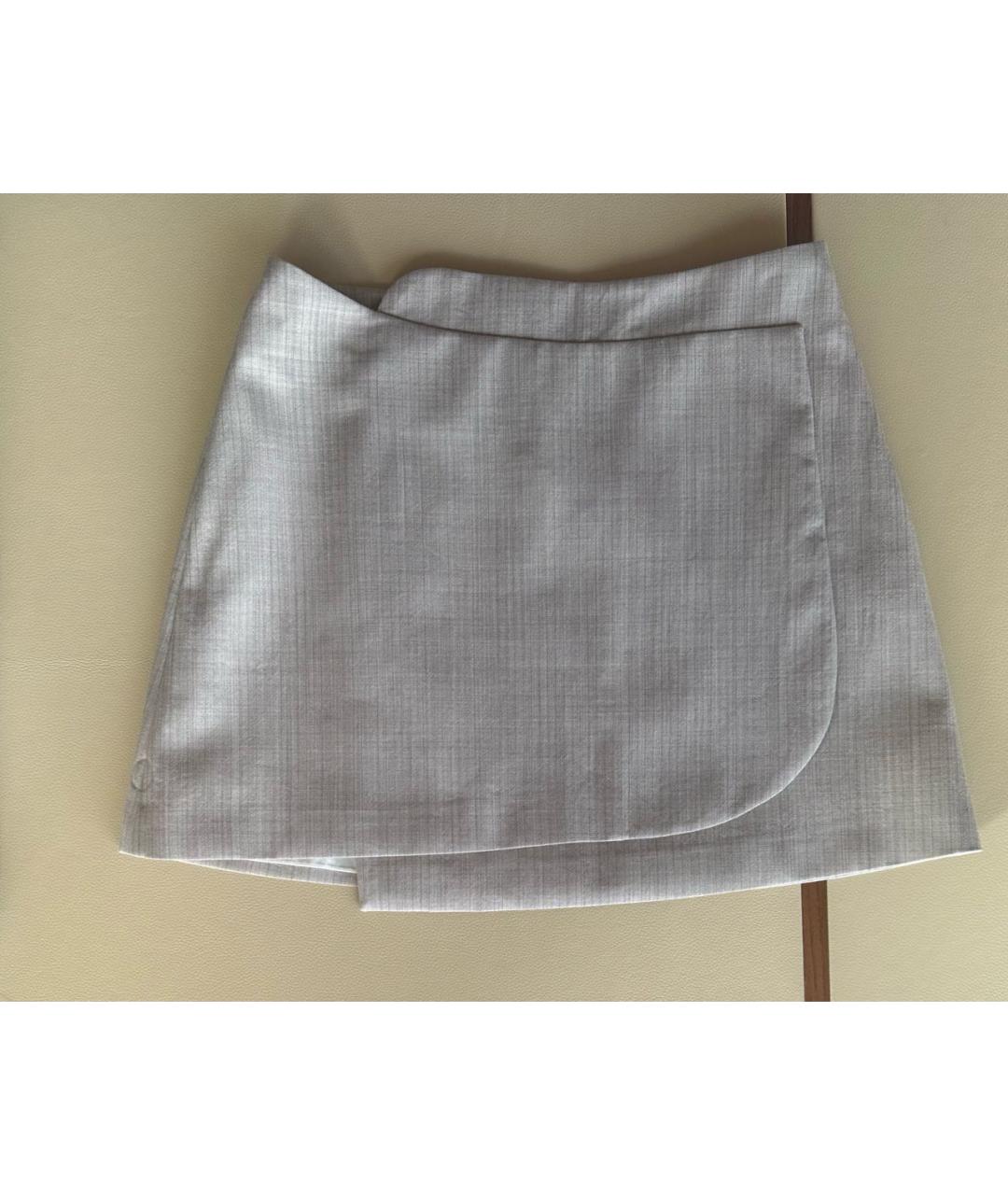 KENZO Бежевая шерстяная юбка мини, фото 8