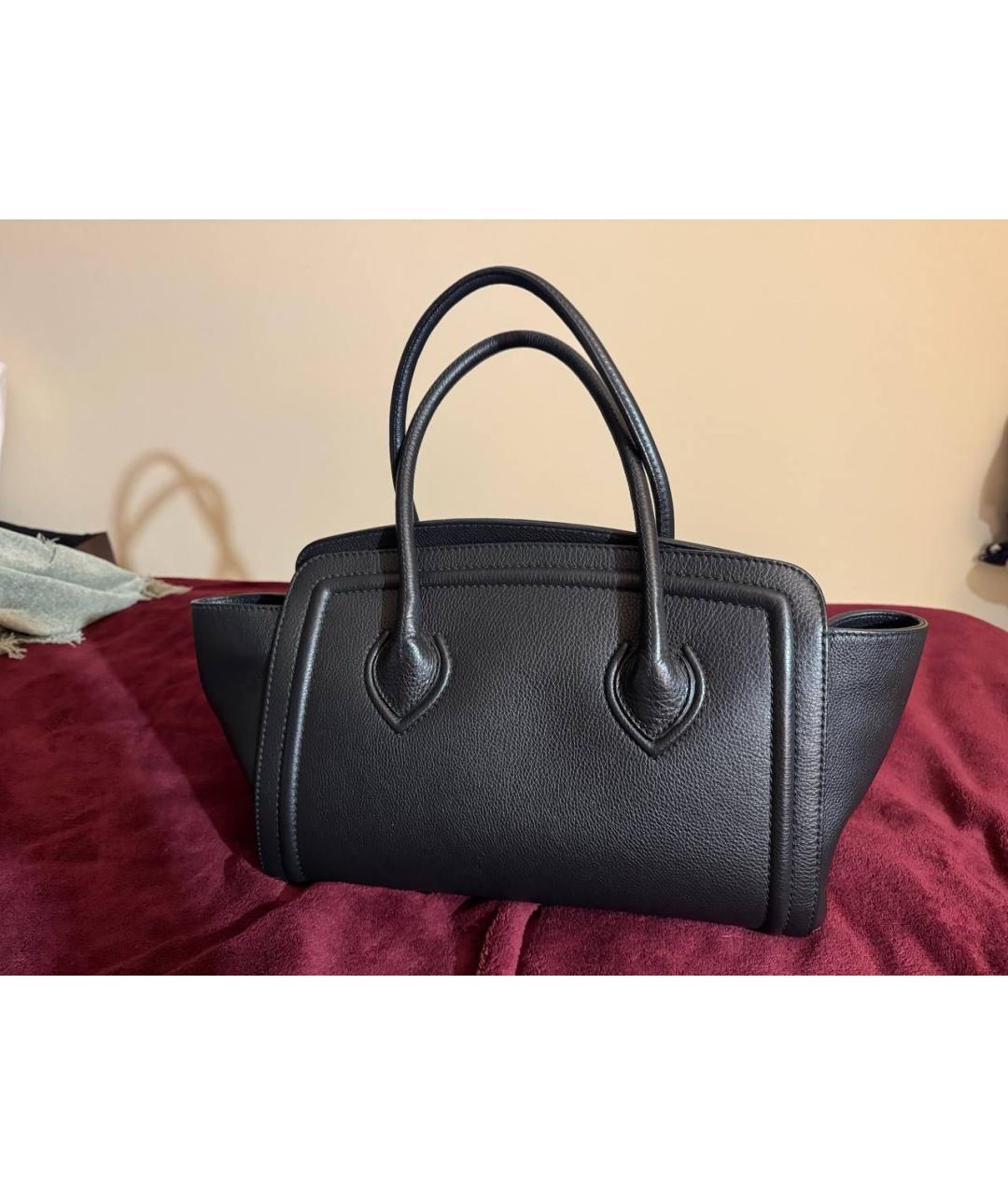 FURLA Черная кожаная сумка с короткими ручками, фото 3