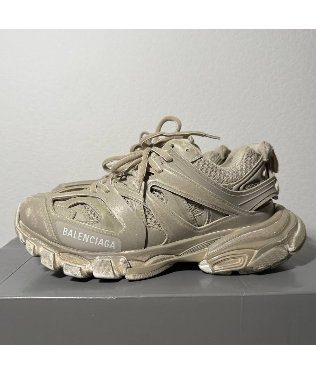 BALENCIAGA Бежевые текстильные кроссовки, фото 3