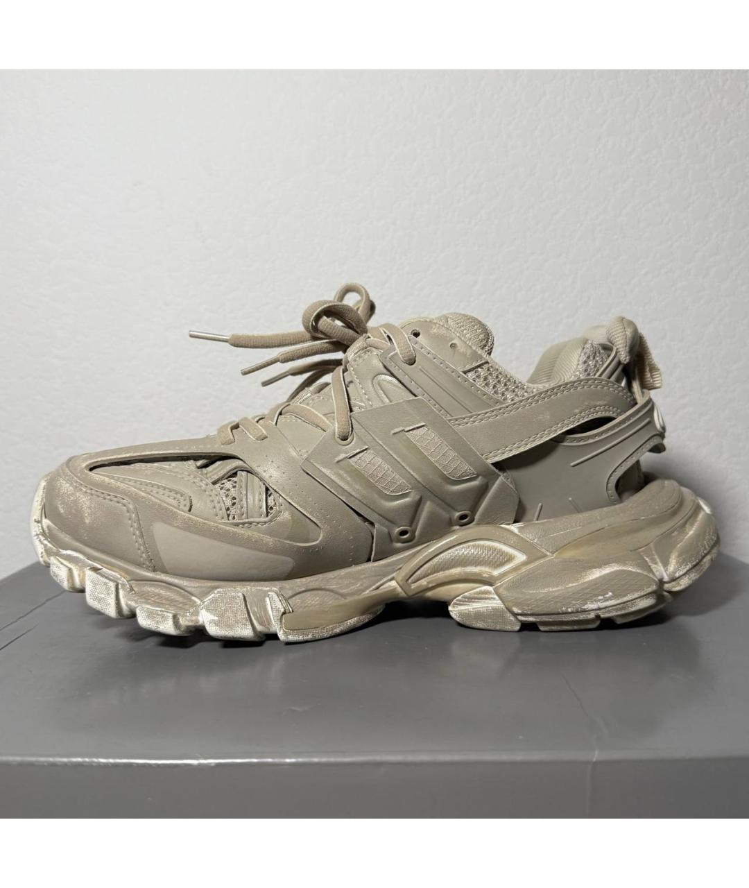 BALENCIAGA Бежевые текстильные кроссовки, фото 4