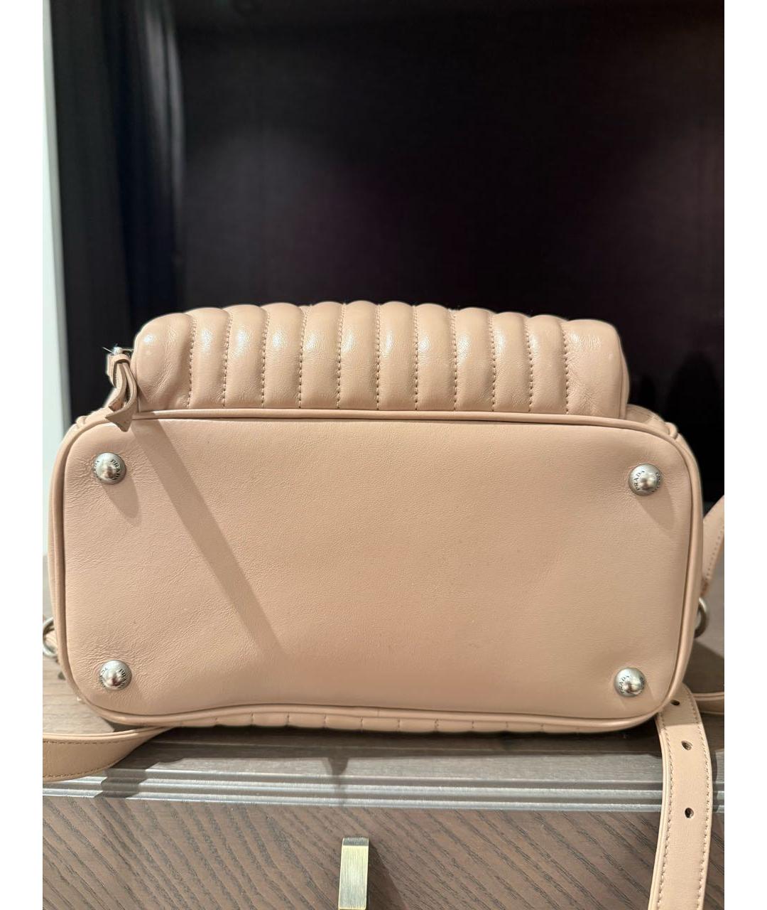 PRADA Розовый кожаный рюкзак, фото 4