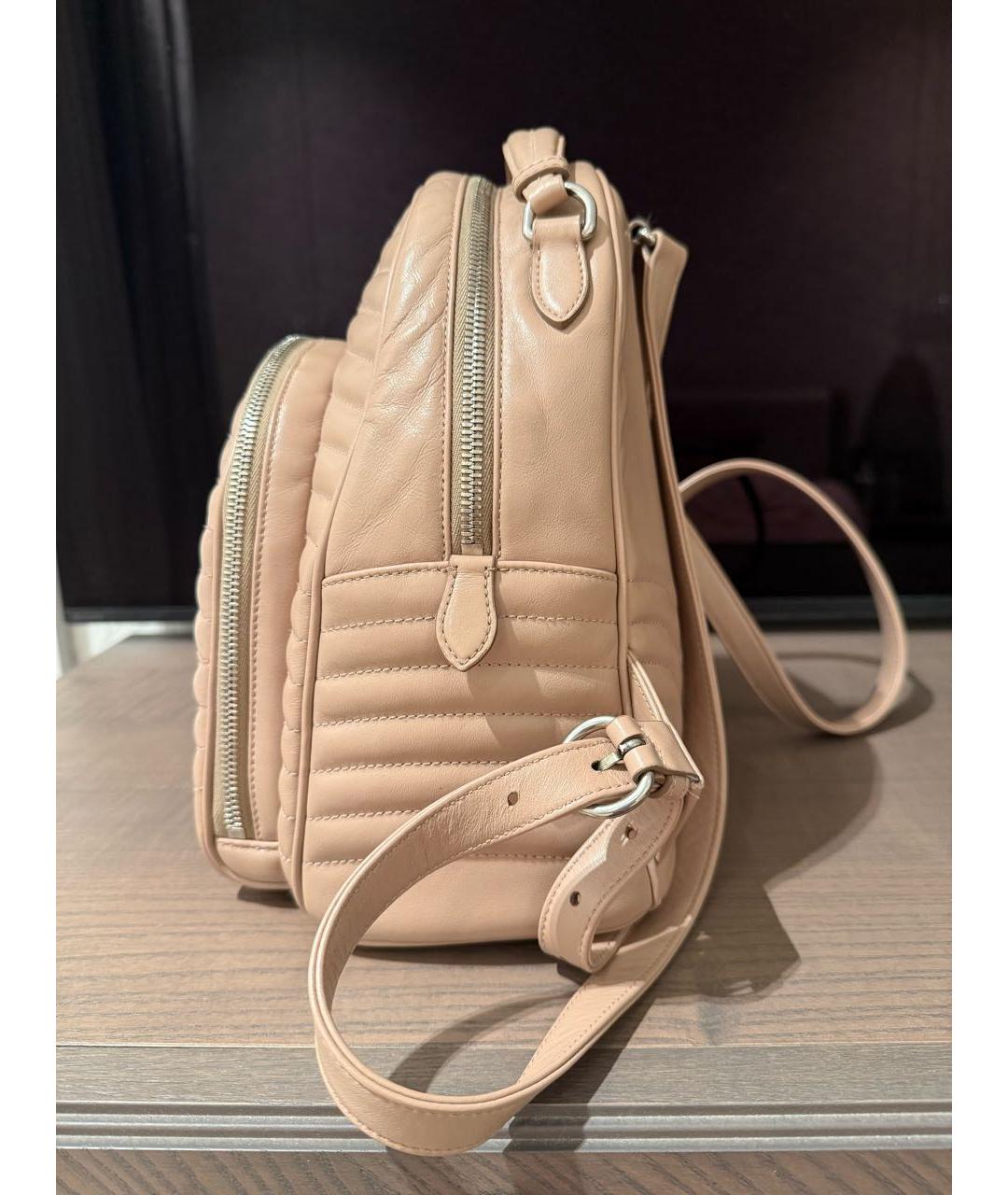 PRADA Розовый кожаный рюкзак, фото 3