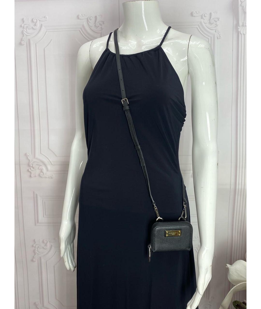 DOLCE&GABBANA Черная кожаная сумка через плечо, фото 8