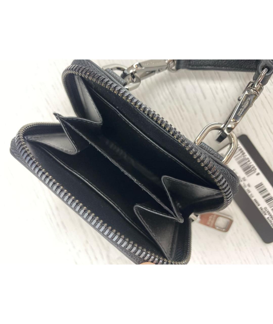 DOLCE&GABBANA Черная кожаная сумка через плечо, фото 4